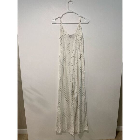 Forever 21 White Polka Dot Wide Leg Jumpsuit Size Small - Picture 2 of 9